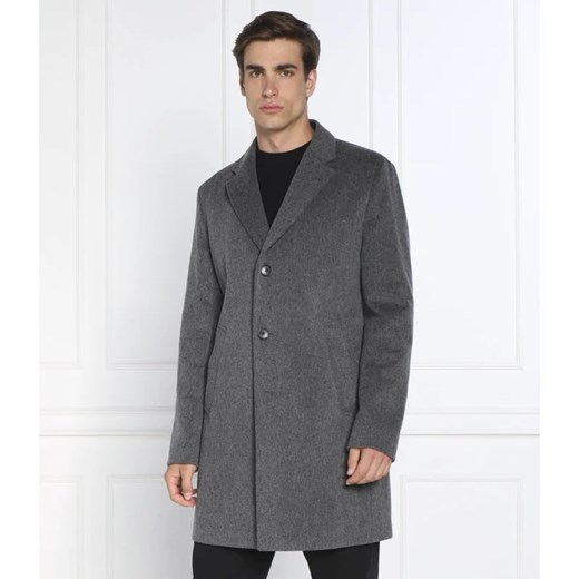 BOSS BLACK Wełniany płaszcz H-Hyde-Bib-224 ze sklepu Gomez Fashion Store w kategorii Płaszcze męskie - zdjęcie 164333488
