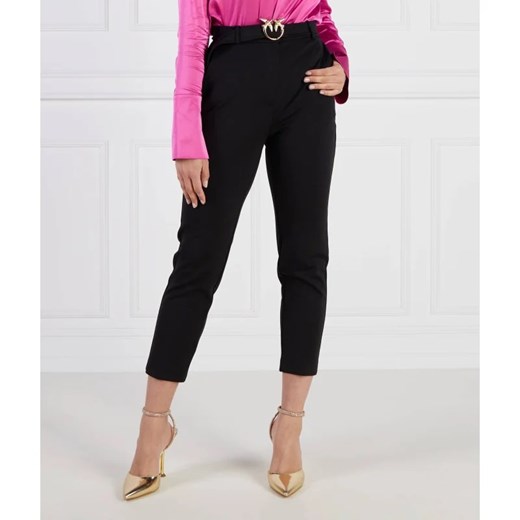 Pinko Spodnie z paskiem POTENZA | Cropped Fit Pinko 42 wyprzedaż Gomez Fashion Store