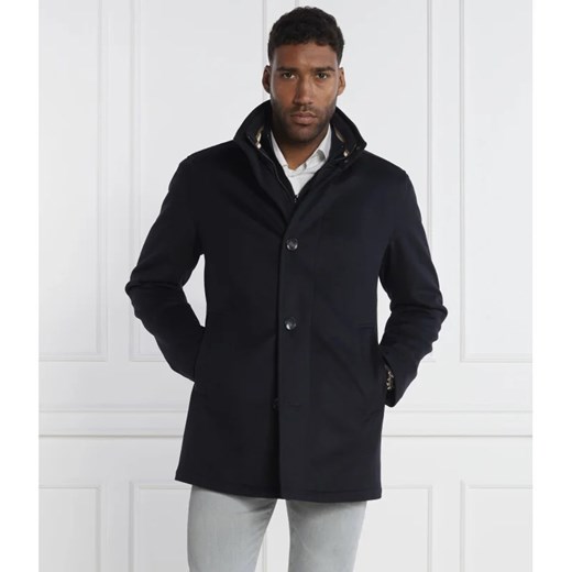 BOSS Wełniany płaszcz H-Coxtan | z dodatkiem kaszmiru 50 Gomez Fashion Store