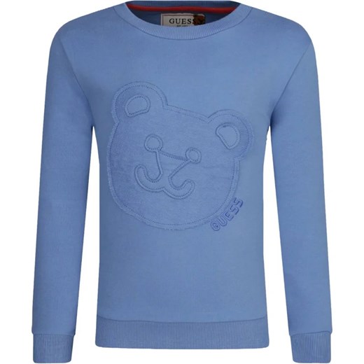 Bluza chłopięca granatowa Guess z bawełny 