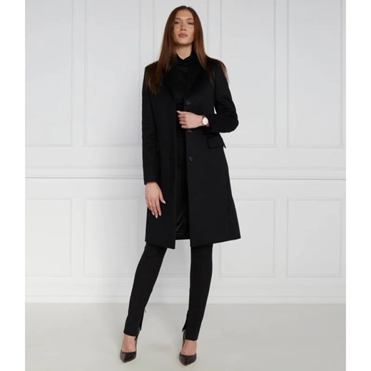 Calvin Klein Wełniany płaszcz ESSANTIAL CROMBIE | z dodatkiem kaszmiru ze sklepu Gomez Fashion Store w kategorii Płaszcze damskie - zdjęcie 164335305