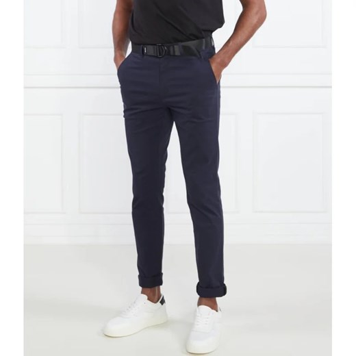 Calvin Klein Spodnie chino + pasek MODERN TWILL | Slim Fit Calvin Klein 38/34 okazja Gomez Fashion Store