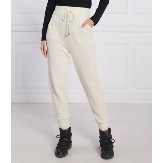 TWINSET Wełniane spodnie dzianinowe | Regular Fit | z dodatkiem kaszmiru ze sklepu Gomez Fashion Store w kategorii Spodnie damskie - zdjęcie 164340558