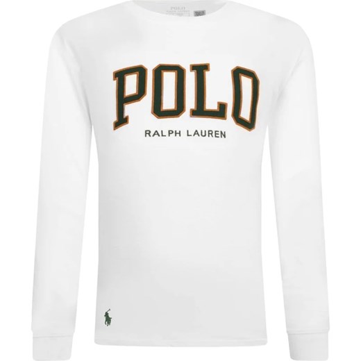 T-shirt chłopięce Polo Ralph Lauren na wiosnę biały z długim rękawem 