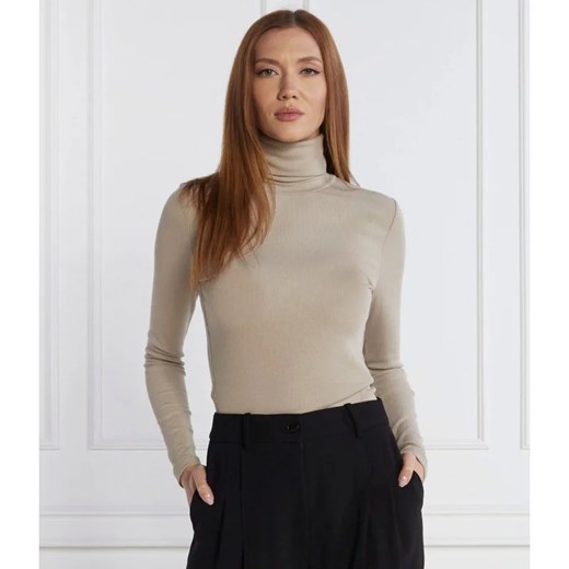 Bluzka damska Calvin Klein z długim rękawem z golfem