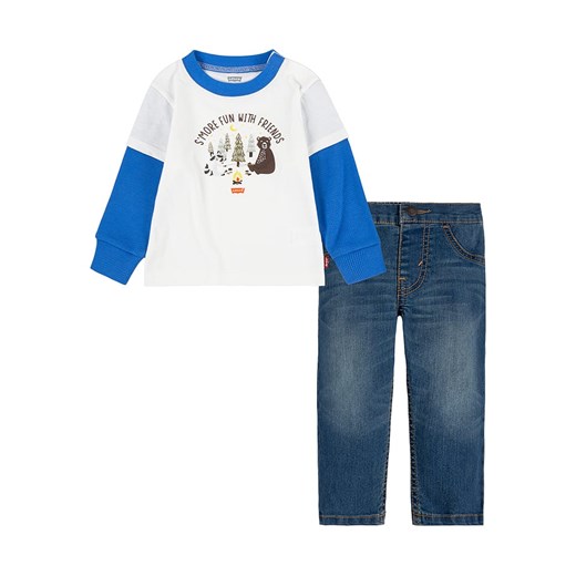Levi&apos;s Kids 2-częściowy zestaw w kolorze niebiesko-białym ze sklepu Limango Polska w kategorii Komplety niemowlęce - zdjęcie 164350375