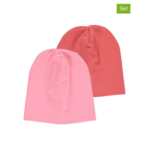 Fred´s World by GREEN COTTON Czapki beanie (2 szt.) w kolorze różowym ze sklepu Limango Polska w kategorii Czapki dziecięce - zdjęcie 164351816