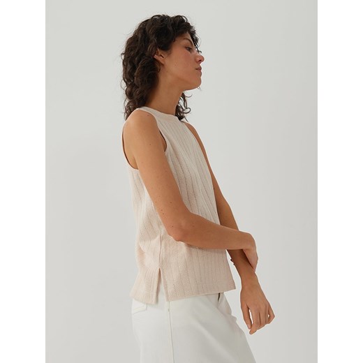 Bluzka damska Someday bez rękawów casual z okrągłym dekoltem 