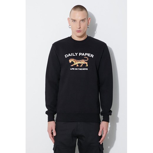 Daily Paper bluza bawełniana Radama Sweater męska kolor czarny z nadrukiem 2321107 ze sklepu PRM w kategorii Bluzy męskie - zdjęcie 164356999