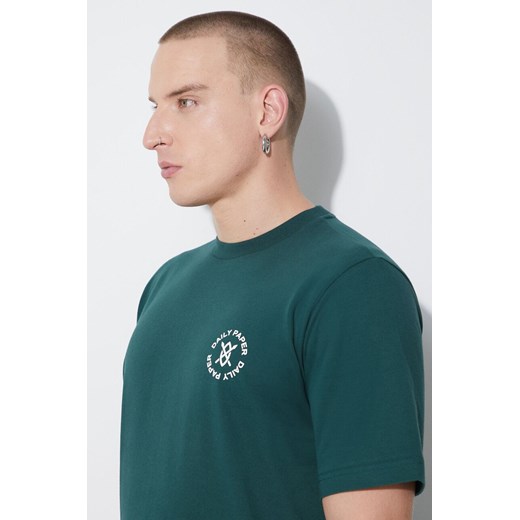 Daily Paper t-shirt bawełniany Circle T-shirt męski kolor zielony z nadrukiem 2322009 ze sklepu PRM w kategorii T-shirty męskie - zdjęcie 164357107