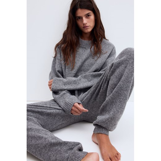 H & M - Dzianinowe joggersy - Szary H & M S H&M
