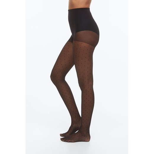 H & M - Rajstopy w kropki 40 den - Czarny H & M XL H&M