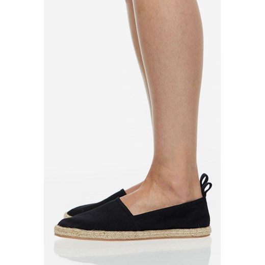 H & M - Bawełniane espadryle - Czarny H & M 35 H&M