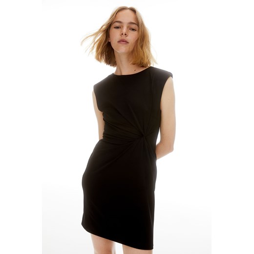 H & M - Sukienka ze skręconym detalem - Czarny H & M L H&M