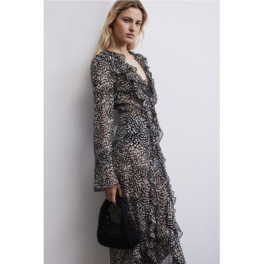 H & M - Pikowana torebka na ramię - Czarny H & M One Size H&M