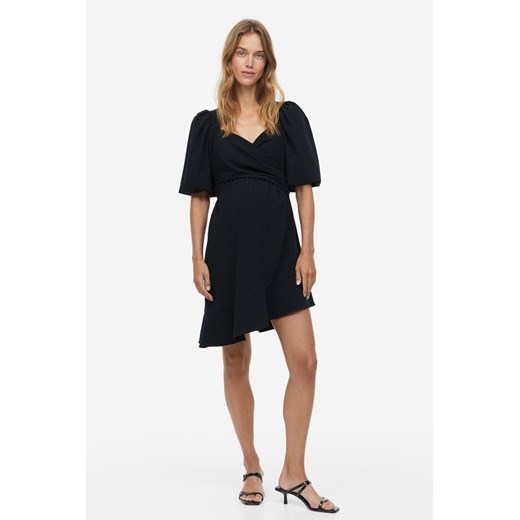 H & M - MAMA Kopertowa sukienka - Czarny H & M XS H&M