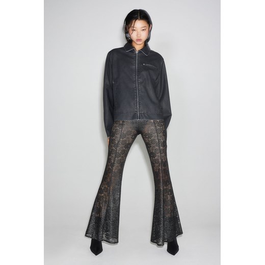 H & M - Rozszerzane spodnie koronkowe - Czarny H & M 46 H&M