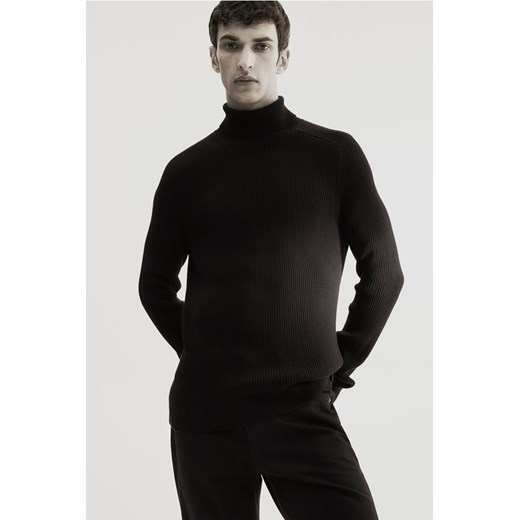 H & M - Sweter z golfem Muscle Fit - Czarny H & M XXL H&M