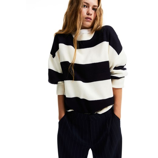 H & M - Żakardowy sweter - Niebieski H & M XL H&M