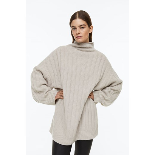 H & M - Sweter z półgolfem i z domieszką kaszmiru - Beżowy H & M M H&M