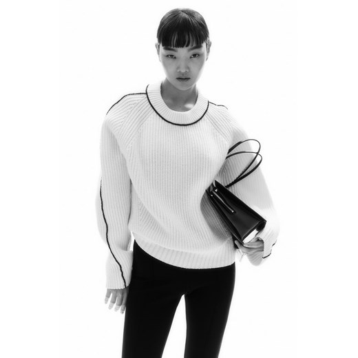 H & M - Sweter z domieszką wełny - Biały H & M M H&M