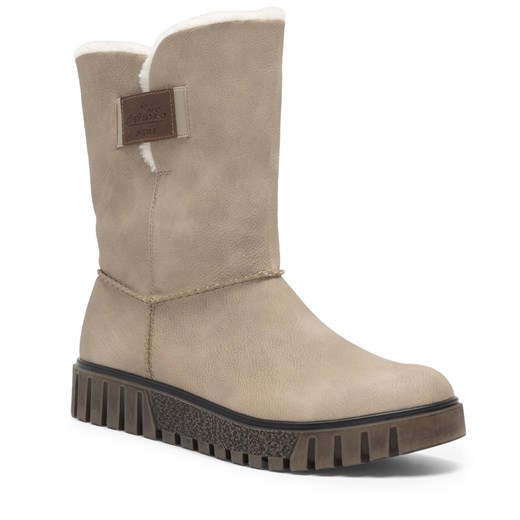 Botki Rieker płaskie na zamek 