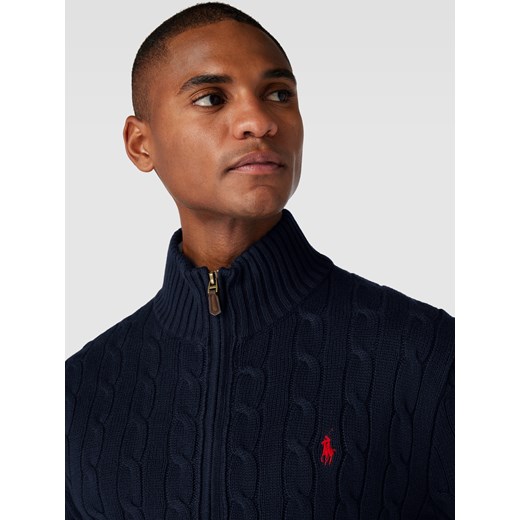 Kurtka z dzianiny z wyhaftowanym logo Polo Ralph Lauren L promocja Peek&Cloppenburg