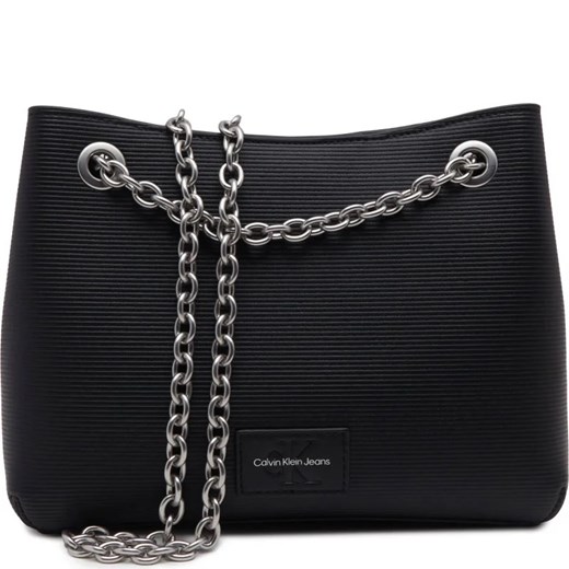 Shopper bag Calvin Klein czarna na ramię