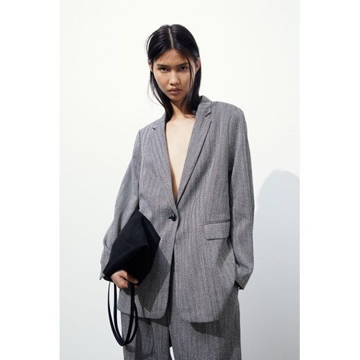 H & M - Jednorzędowa marynarka - Szary H & M XXL H&M