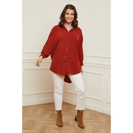 Curvy Lady Koszula w kolorze ceglanym ze sklepu Limango Polska w kategorii Koszule damskie - zdjęcie 164379967