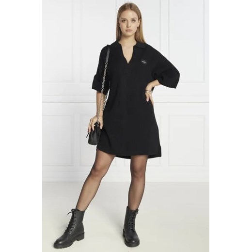CALVIN KLEIN JEANS Sukienka | z dodatkiem wełny S okazyjna cena Gomez Fashion Store