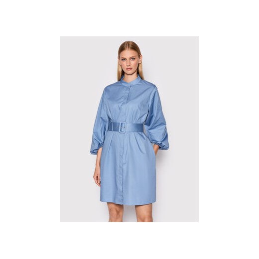 Guess Sukienka koszulowa Antoinette W2YK82 WDXM0 Niebieski Regular Fit Guess S wyprzedaż MODIVO