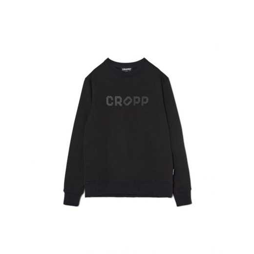 Cropp - Czarna dresowa bluza - czarny ze sklepu Cropp w kategorii Bluzy męskie - zdjęcie 164407907