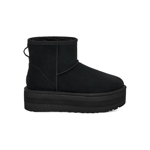 UGG Skórzane botki "W Classic Mini Platform" w kolorze czarnym 40 Limango Polska okazja