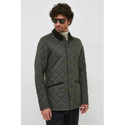 Barbour kurtka Checked Heritage Liddesdale Quilted Jacket męska kolor zielony przejściowa MQU1722 ze sklepu ANSWEAR.com w kategorii Kurtki męskie - zdjęcie 164415079