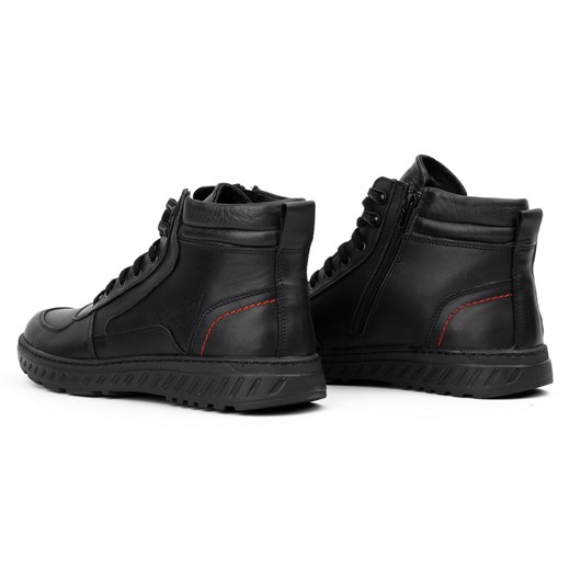 Buty zimowe męskie trzewiki skórzane 950MP czarne ze sklepu butyolivier w kategorii Buty zimowe męskie - zdjęcie 164424808