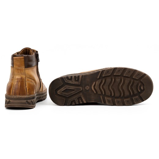 Buty zimowe męskie trzewiki skórzane 950MP rude ze sklepu butyolivier w kategorii Buty zimowe męskie - zdjęcie 164424809