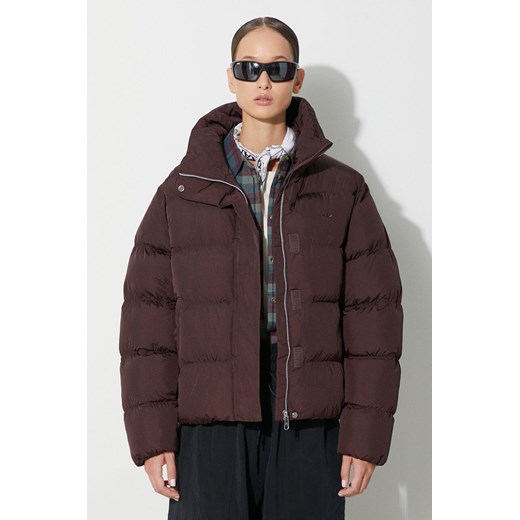 adidas Originals kurtka damska kolor brązowy zimowa L ANSWEAR.com
