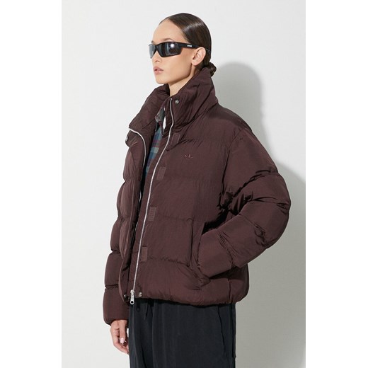 adidas Originals kurtka damska kolor brązowy zimowa M ANSWEAR.com