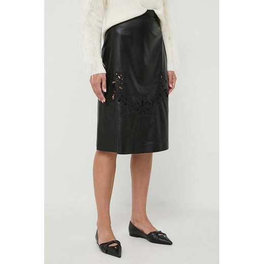 Twinset spódnica kolor czarny midi rozkloszowana ze sklepu ANSWEAR.com w kategorii Spódnice - zdjęcie 164427255