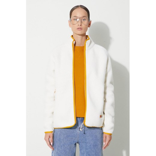 Fjallraven bluza polarowa Vardag Pile kolor beżowy gładka ze sklepu PRM w kategorii Bluzy damskie - zdjęcie 164429065