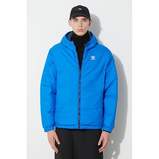 adidas Originals kurtka dwustronna Adicolor Reversible męska kolor niebieski zimowa IL2583 ze sklepu PRM w kategorii Kurtki męskie - zdjęcie 164429155