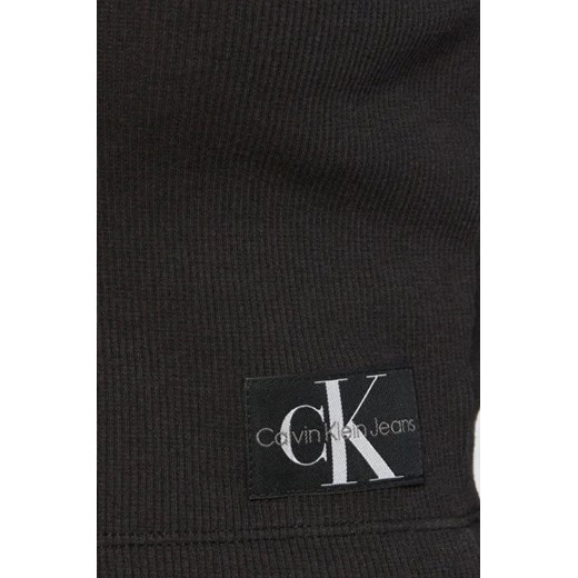 Calvin Klein bluzka damska z długim rękawem czarna casual 