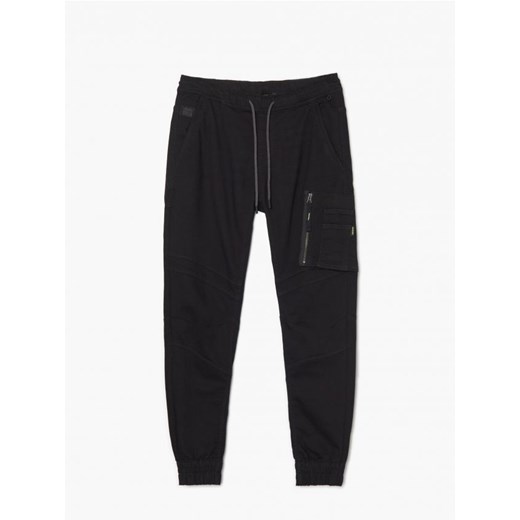 Cropp - Jeansy jogger cargo - czarny Cropp 30/32 Cropp
