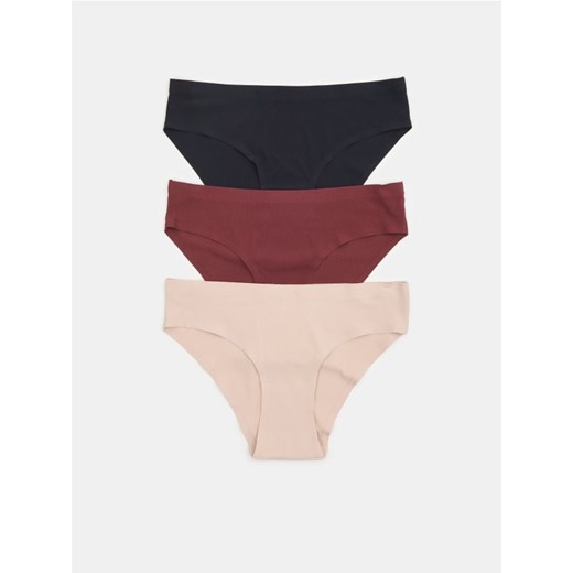 Sinsay - Majtki bezszwowe 3 pack - wielobarwny ze sklepu Sinsay w kategorii Majtki damskie - zdjęcie 164437357