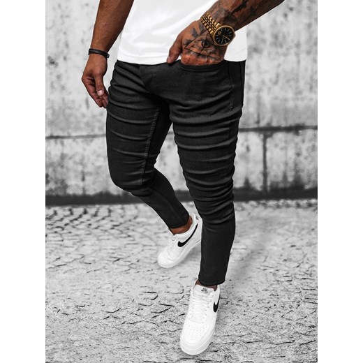 Spodnie jeansowe męskie czarne OZONEE O/999SP ze sklepu ozonee.pl w kategorii Jeansy męskie - zdjęcie 164437449