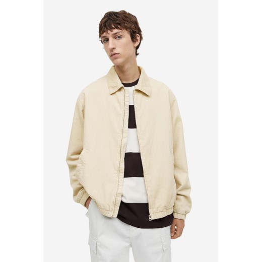 H & M - Sztruksowa kurtka Loose Fit - Beżowy H & M L H&M