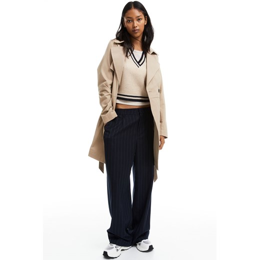 H & M - Bawełniany trencz - Beżowy H & M XXS H&M