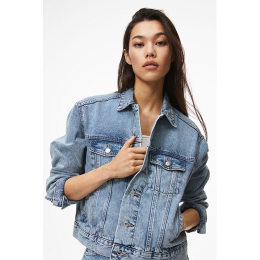 H & M - Krótka kurtka dżinsowa - Niebieski H & M XS H&M