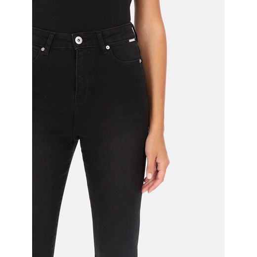 Czarne jeansy z surowym wykończeniem nogawek L’AF Hana 34 Eye For Fashion
